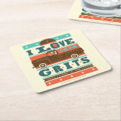 私は屑を愛します スクエアペーパーコースター (アングル)