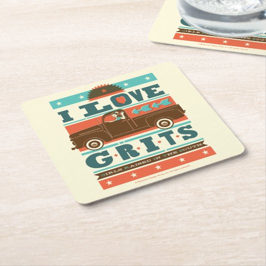 私は屑を愛します スクエアペーパーコースター (アングル)