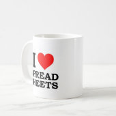 私は展開表を愛します コーヒーマグカップ (正面左)