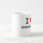 私は展開表を愛します コーヒーマグカップ (中央)
