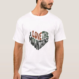 私は山が好きです Tシャツ
