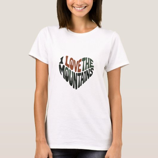 私は山が好きです Tシャツ (正面)