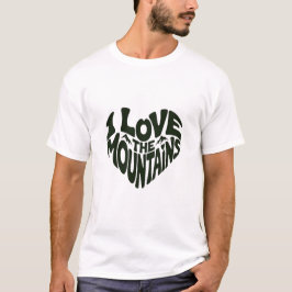 私は山が好きです Tシャツ