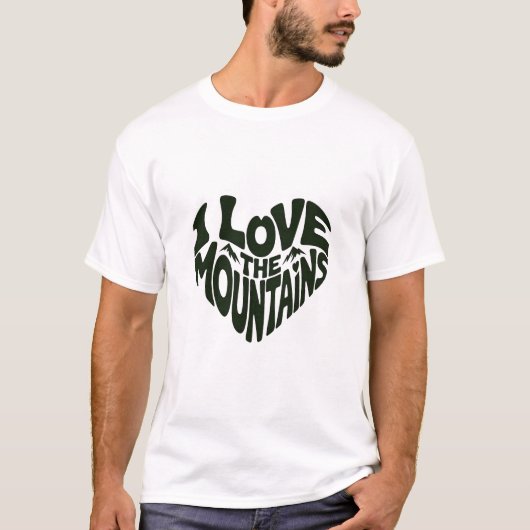 私は山が好きです Tシャツ (正面)