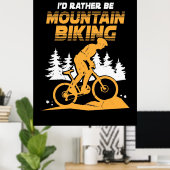 私は山のサイクリング ポスター (ホームオフィス)