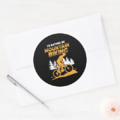 私は山のサイクリング ラウンドシール (封筒)