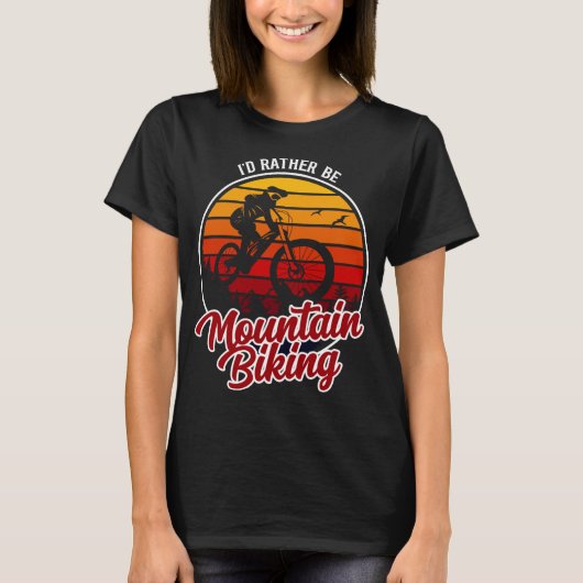 私は山のサイクリングMTBカジュアル - Mountai Tシャツ (正面)