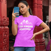 私は山のシャツアドベンチャーハイキングティーを征服できる Tシャツ