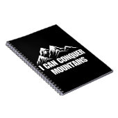 私は山を征服でき感動的引用文 ノートブック (右側)