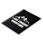 私は山を征服でき感動的引用文 ノートブック (左側)