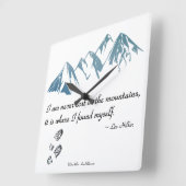 私は山失ったの中にいない場所… スクエア壁時計 (傾斜)