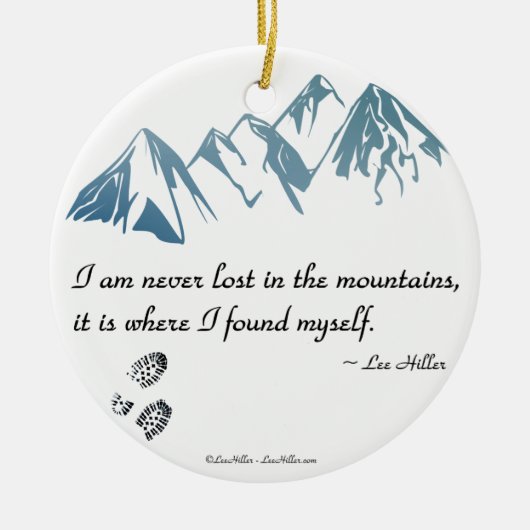 私は山失ったの中にいない場所… セラミックオーナメント (正面)