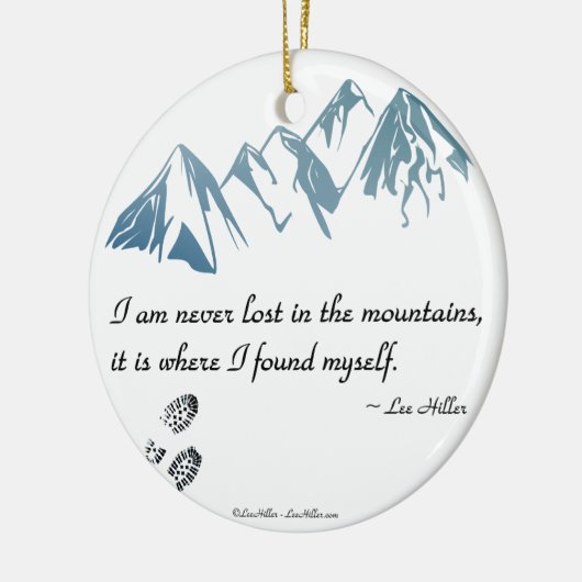 私は山失ったの中にいない場所… セラミックオーナメント (左)