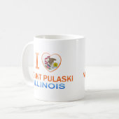 私は山Pulaski、ILを愛します コーヒーマグカップ (正面左)