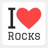 私は岩が大好きだ スクエアシール (正面)