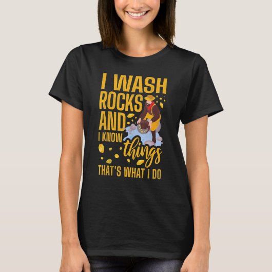私は岩を洗い、私は私がPをする事を知っている Tシャツ (正面)