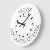 私は島の時間柱時計にあります ラージ壁時計 (傾斜)