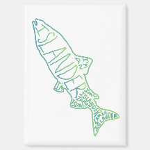 「私は島民です」手描きの魚のイラスト Come From Away