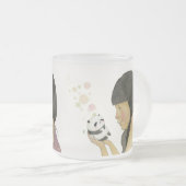 私は崇拝します フロストグラスマグカップ (正面右)