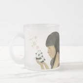 私は崇拝します フロストグラスマグカップ (左)