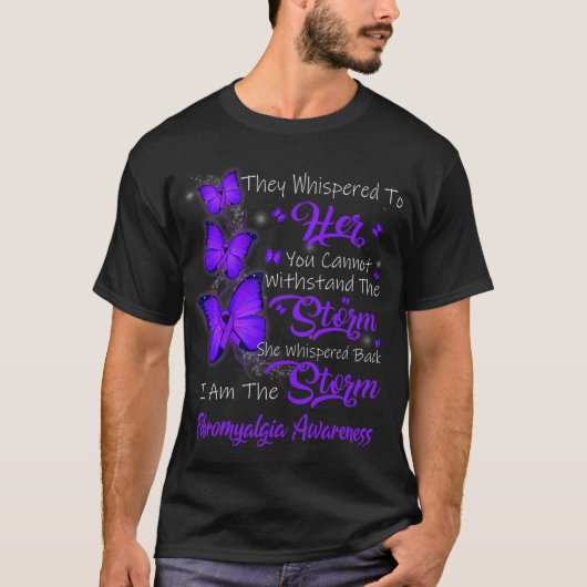 私は嵐です 線維筋痛症啓発 Tシャツ (正面)