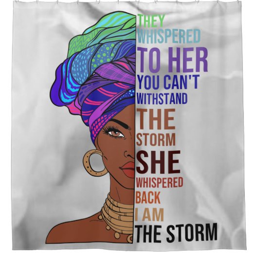 私は嵐のシャワーカーテンだ シャワーカーテン (正面)