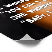 私は嵐のフローラブラック女性の水のカラーアート ポスター (角)