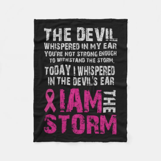 私は嵐の乳がん認識度心地よい フリースブランケット (正面)