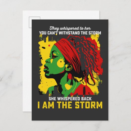 私は嵐の十二分に彼らは彼女にささやいた インビテーションポストカード (正面/裏面)