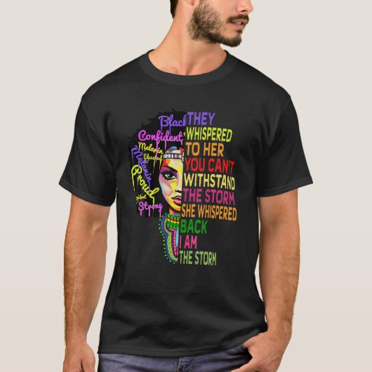 私は嵐の女性の12番目の黒い歴史 Tシャツ (正面)