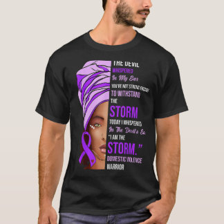 私は嵐の家庭内暴力認識度紫 Tシャツ