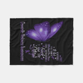 私は嵐の家庭内暴力認識度 フリースブランケット (正面(横))