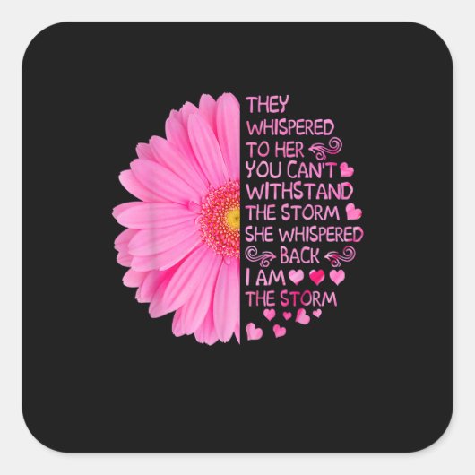 私は嵐の強い女性の乳がん戦士P スクエアシール (正面)