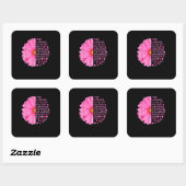 私は嵐の強い女性の乳がん戦士P スクエアシール (シート)