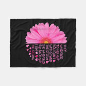 私は嵐の強い女性の乳がん戦士P フリースブランケット (正面(横))