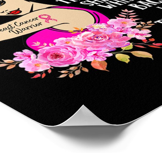 私は嵐の強い女性の乳がん戦士P ポスター (角)