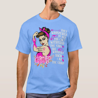 私は嵐の強い女性の乳がん戦士P Tシャツ