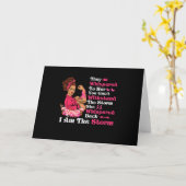 私は嵐の強い女性乳がん戦士 カード (黄色い花)