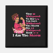 私は嵐の強い女性乳がん戦士 マグネット (正面)