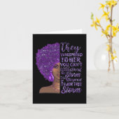 私は嵐の強い黒い女性パープル過剰摂取A カード (黄色い花)