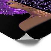 私は嵐の強い黒い女性パープル過剰摂取A ポスター (角)