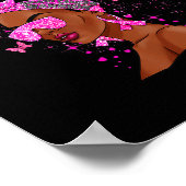 私は嵐の強い黒人女性ピンクの胸のカンス ポスター (角)