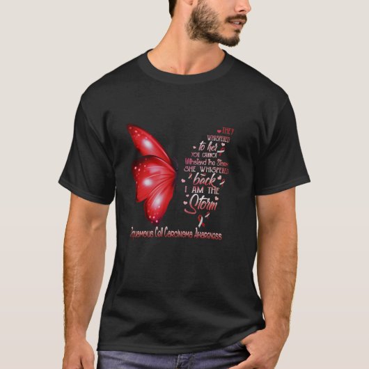 私は嵐の扁平上皮がん認識度B Tシャツ (正面)
