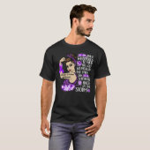 私は嵐の紫の家庭内暴力の戦士Unb Tシャツ (正面フル)