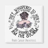 私は嵐の脳がん認識度 マグネット (正面)