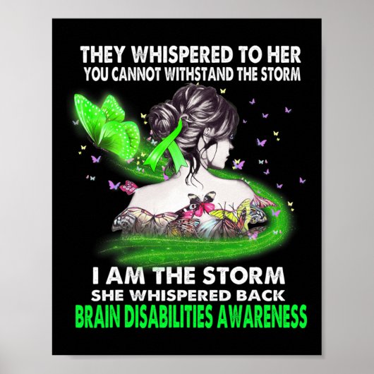 私は嵐の脳障害認識度 ポスター (正面)