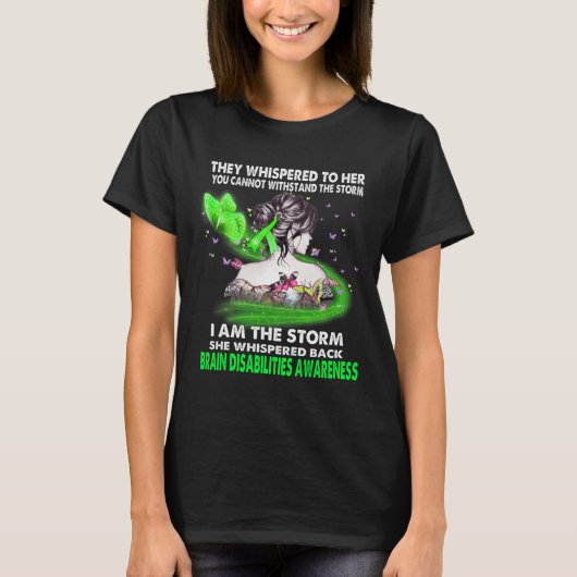 私は嵐の脳障害認識度 Tシャツ (正面)