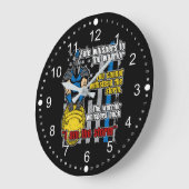 私は嵐の警察官の戦士だ ラージ壁時計 (傾斜)