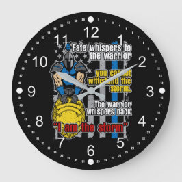 私は嵐の警察官の戦士だ ラージ壁時計