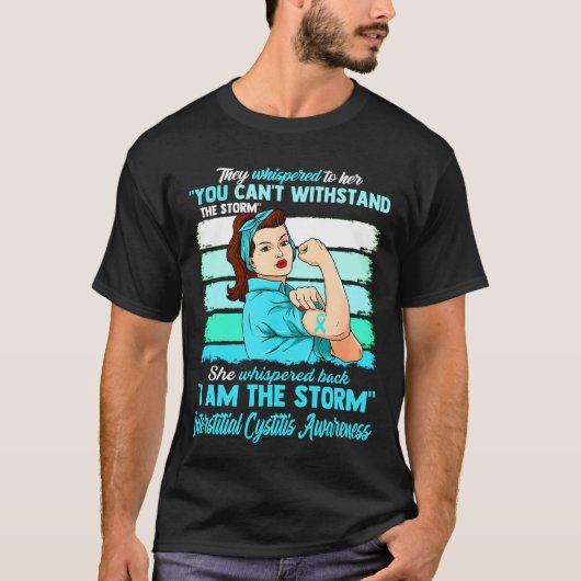 私は嵐の間質性膀胱炎認識度 Tシャツ (正面)